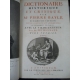 Dictionnaire de Bayle Edition imprimée à Trévoux Français 1734 5 vol in folio Philosophie Lumières Linguistique Histoire