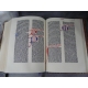 Bible a 42 lignes de Gutenberg Biblia sacra mazarinea Beau fac-similé reliure plein cuir devenu rare.
