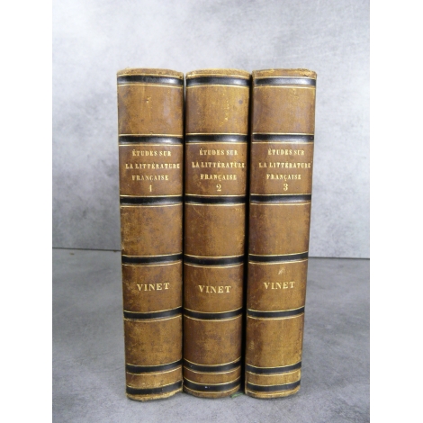 Vinet Etudes sur la littérature française au XIXe Paris Rue Rumford 1849-1851 Edition rare et de référence.