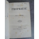 Thiers De la propriété , du communisme, du socialisme Edition originale signée reliure de l'époque.