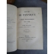 Lamé Gabriel Cours de Physique de l'école polytechnique 1840 complet avec 17 planches dépliantes