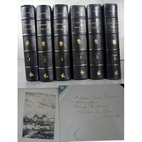Histoire révolution dans l'Ain Philibert le Duc , Edition originale 1879-1884 Envoi à Auguste Pérut