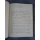 Manuscrit Réflexions sur le génie d’Horace de Despreaux et de Rousseau par Mr le duc de Nivernois Reliure plein maroquin