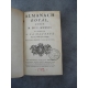 Almanach royal 1782 Intéressantes Annotations d'époque au calendrier Reliure