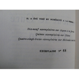 Francis Jammes Monsieur le curé d'Ozeron, Edition originale Le 68 des 93 sur papier de Hollande, très blanc reliure cuir.