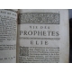 Vie des prophètes avec des réflexions Lyon 1685 impression ancienne, reliure d'époque.