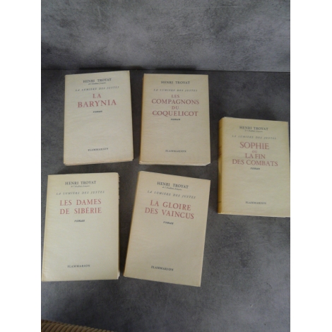 Troyat Henri La lumière des justes Editions originales sur vélin alfa pour les 5 tomes Rare ensemble.