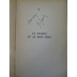 Signé par Jean Paul Sartre Le diable et le bon Dieu Gallimard 1951 année de l'originale bon exemplaire