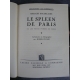 Charles Baudelaire Le Spleen de Paris Parizeau Montréal 1945 Reliure XXe dos à nerfs multiples