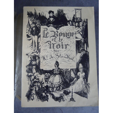 Stendhal Le rouge et le noir Crès 1922 Vignettes de Quint Beau livre illustré sur velin. Beau papier.