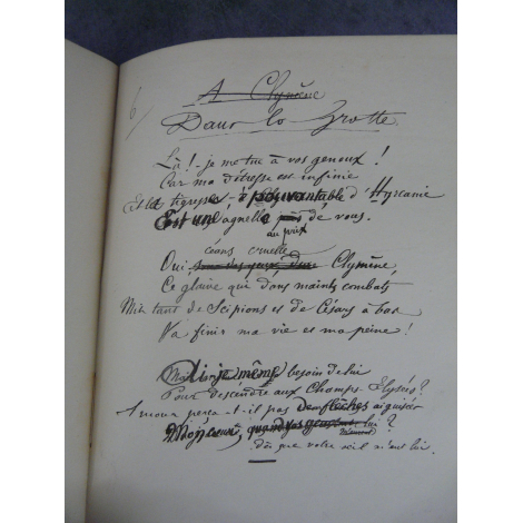 Paul Verlaine Fêtes Galantes Manuscrit Messein Manuscrits des maîtres N° 859 avec un portrait sur chine d’après Fantin Latour