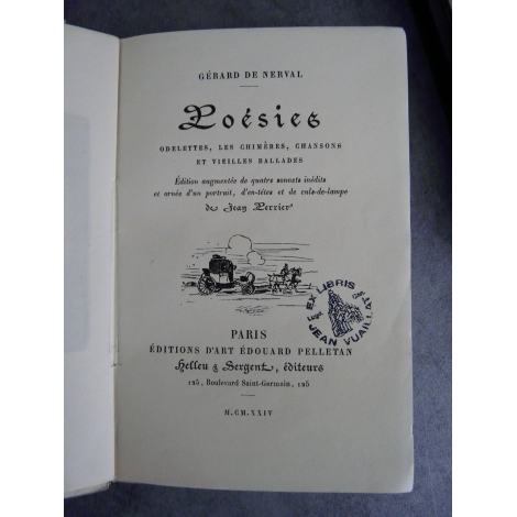 Gerard de Nerval Poésies Odelettes les chimères Pelletan 1924