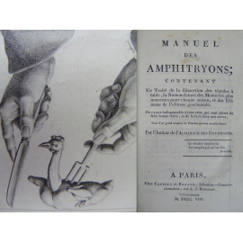 Grimod de la Reynière Manuel des Amphitryons Gastronomie édition originale 1808 Viande Volaille