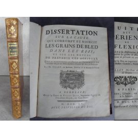 Tillet Dissertation sur la cause qui corrompt et noircit les grains de bled dans les épis et sur les moyens de prévenir