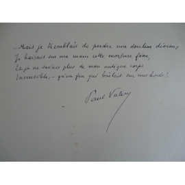 Valery Paul , Daragnès Illustrations, La Jeune Parque Belle dédicace avec poème manuscrit