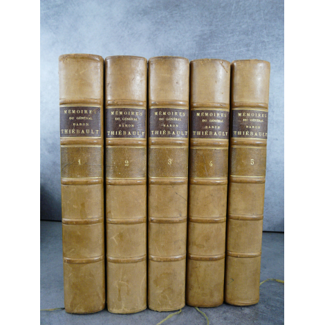 Mémoires du général Baron Thiébault 1893 Edition originale Empire Napoléon Histoire Complet en 5 volumes