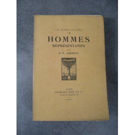 Emerson Ralph Waldo Decaris Hommes repésentatifs 1919 Maîtres du Livre Georges Crès Numéroté sur papier vélin de Rives