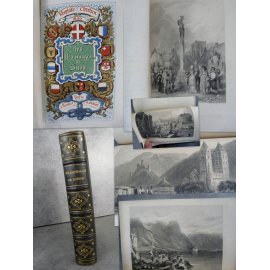 Veuillot Les pèlerinages de Suisse Keepsake Chrétien 1839 Complet des 2 parties et des gravures bon exemplaire