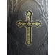Bible de Martin Luthers en Allemand Die Bibel avec belle reliure plein chagrin estampée à motif de vitrail végétaux