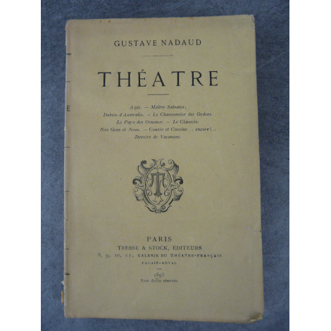 Gustave Nadaud, Théâtre, (littérature, Société du Caveau)