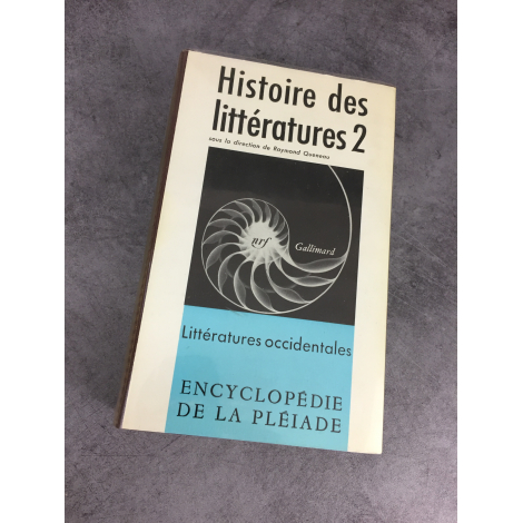 Histoire des littératures Collection Bibliothèque de la pléiade Tome 2 occidentales épuisé