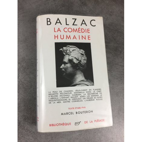 Balzac Honoré Collection Bibliothèque de la pléiade T9 Comédie Humaine la peau de Chagrin épuisé.