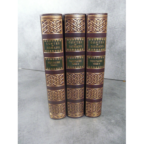 Voltaire Contes et romans Jean de Bonnot Bel exemplaire reliure cuir.1981