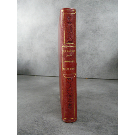 Balzac Honoré de Modeste Mignon librairie nouvelle 1856 Scènes de la vie privée demi chagrin de l'époque