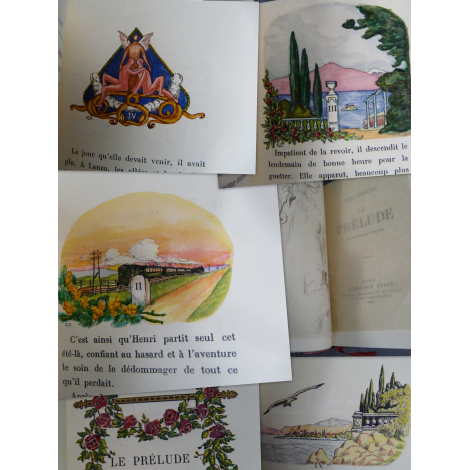 Geraldy Paul Le prélude Exemplaire unique réhaussé de miniatures aquarellées, Signée G.Dauzier