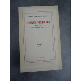 Edition originale André Gide Paul Valéry Correspondance 1890 - 1942 . Paris, Gallimard, 1955,