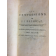 Rousseau Jean Jacques Les confessions Paris Poincot An VI 1797 Présenté par l'éditeur comme la première complète