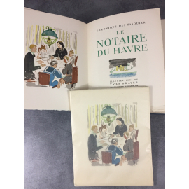 Duhamel Georges, Yves Brayer Le notaire du Havre illustré moderne Exemplaire de tète avec suite