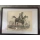 Carle Vernet Grande Lithographie Originale Cheval Horse Mameluch en vedette Delpech
