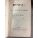 Lamartine La chute d'un ange Raphaêl Paris Hachette Furne 1875 Garnier 1858 lot d e deux livres .reliures uniformes