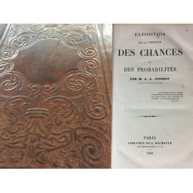 Cournot Exposition de la Théorie des chances et probabilités Paris Hachette 1843 Edition originale mathématiques sciences