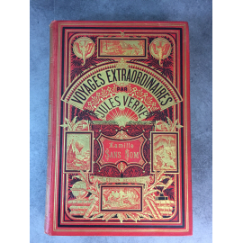 Hetzel Jules Verne Famille sans nom Edition originale cartonnage aux deux éléphants titre corrigé 1889 Voyages extraordinaire