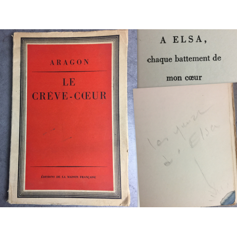 Aragon Le crève-coeur New-York Edition de la maison française première édition américaine vers 1942 first american p