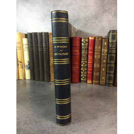 Balzac Honoré de Les paysans Calmann Levy 1892 reliure de l'époque en cuir .