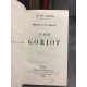 Balzac Honoré de Le père Goriot Librairie Nouvelle 1856 bonne reliure veau cerise de l'époque .