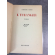 Albert Camus L' Etranger Edition numéroté sur papier alfa du tirage de 1944 bel exemplaire .