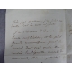 Lettre autographe Le neveu de Chateaubriand organise les funérailles de son oncle et son transfert à Saint-Malo