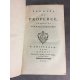 Elégies de Properce Traduites par M. de Longchamps Amsterdam et Paris 1772 Edition originale de cette traduction.