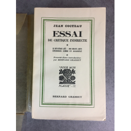 Jean Cocteau Essai de critique indirecte. Le Mystère laïc -Grasset 1932 Edition originale numéro 1097 sur Alfa.
