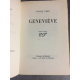 André Gide Geneviève Ou la confidence inachevée Edition originale N° 77 sur vélin pur fil