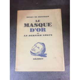 Henry de Monfreid Le masque d'or ou le dernier Négus édition originale 1936 le N° 118 sur Alfa ,frais