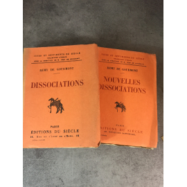 Remy de Gourmont Dissociations et nouvelles dissociations Edition originales grands témoins non coupées.