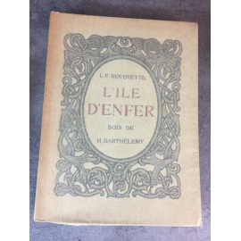 Rouquette Barthélemy L'ile d'enfer beau livre illustré Mornay 1924 grand nord bon exemplaire