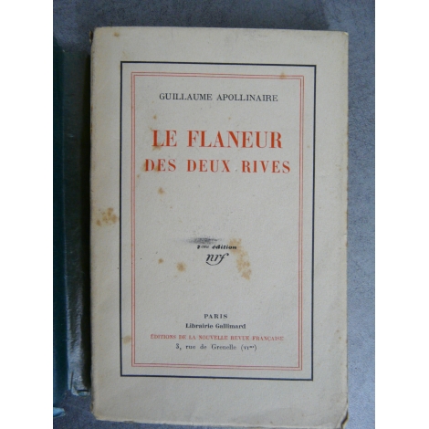Apollinaire Guillaume Le flâneur des deux rives Gallimard 1928 mention fictive 7eme