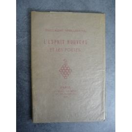 Apollinaire Guillaume L'esprit nouveau et les poètes Haumont 1946 Edition originale, numéroté
