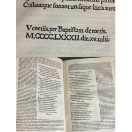 Incunable en caractères romains 1482 MARTIAL Marcus Valerius Martialis Epigrammatum libri XIV, Domitiis Calderini Venise